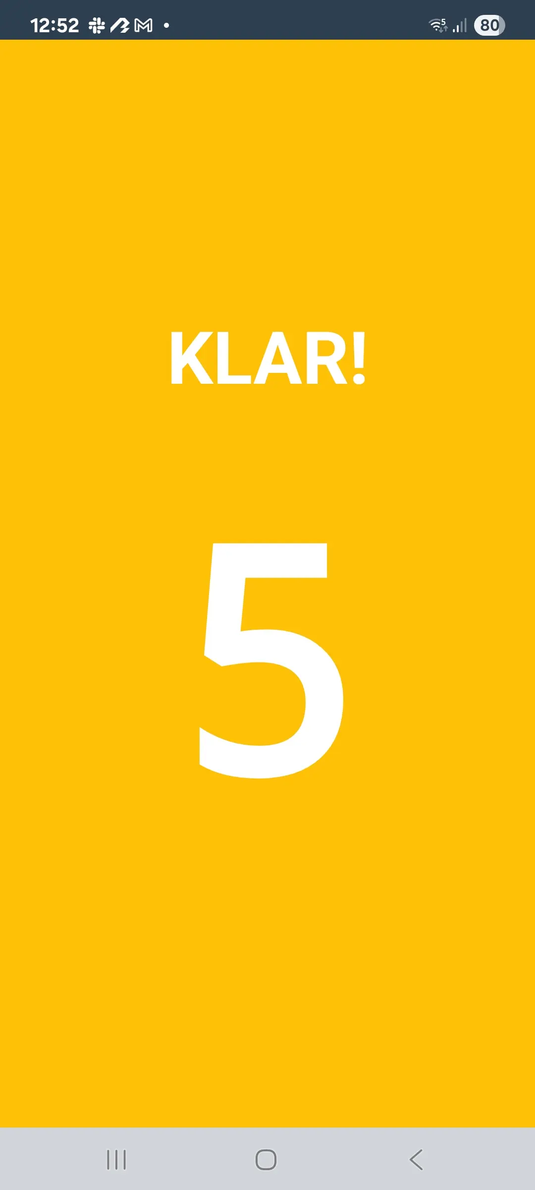 Feltmatch timer viser fase 3 med fortsatt nedtelling